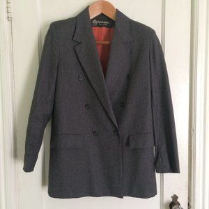 Barbarella gray blazer, double breasted wool 7/8